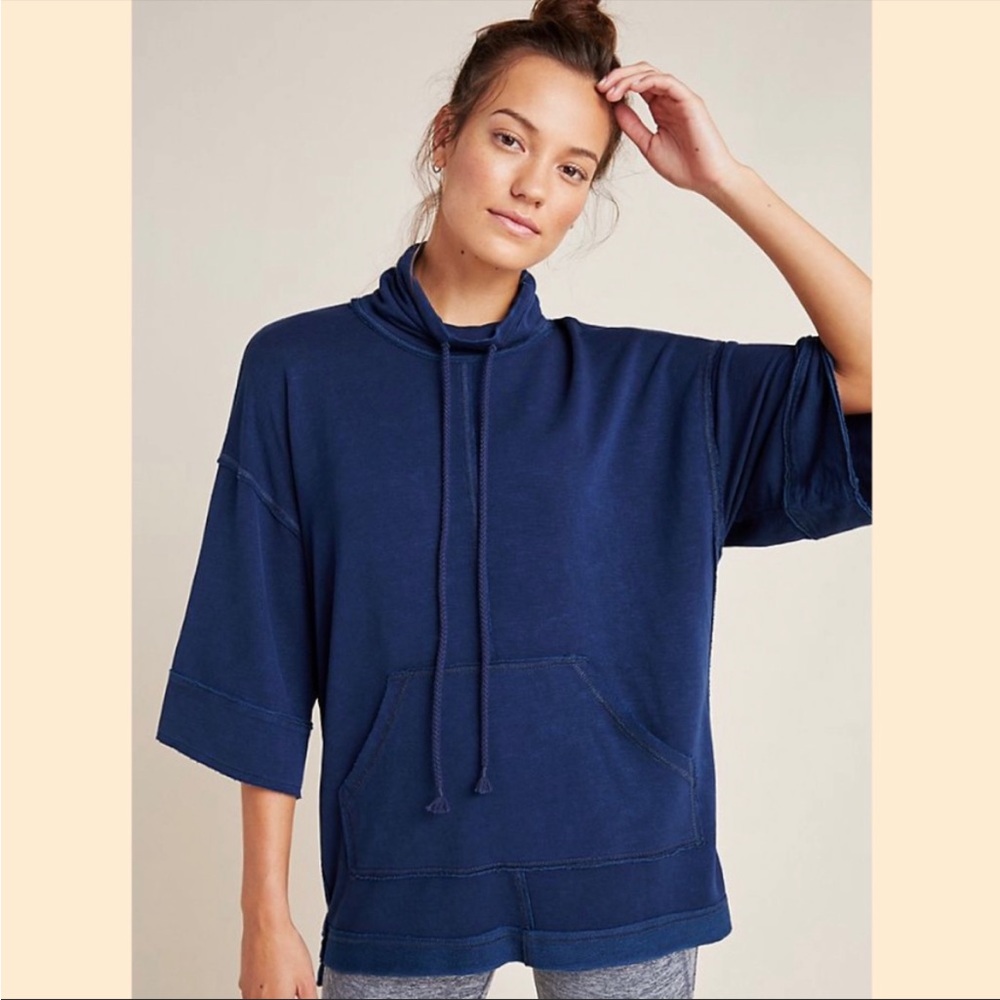 Free People Embers Sweatshirt in Deep Navy